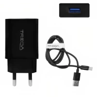 Φορτιστής Ταχείας Φόρτισης με 1 Θύρα USB 3.1A 18W και Καλώδιο TypeC - TREQA