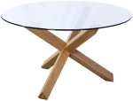 318378 GLASS ΤΡΑΠΕΖΙ ΔΙΑΦΑΝΟ D130XH75CM