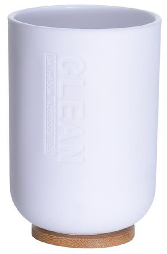 359195 Ποτήρι μπάνιου πλαστικό O7xΥ11εκ. λευκό