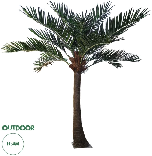 GloboStar® Artificial Garden COCONUT PALM TREE 20442 Τεχνητό Διακοσμητικό Φοινικόδεντρο Κοκοφοίνικας Εξωτερικού Χώρου IP68 UV Certified Protection Υ400cm