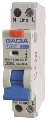 190827 ΡΕΛΕ RCBO ΜΟΝΟΠΟΛΙΚΟ 32A 6KA 30MA 1+N GACIA TYPE AC