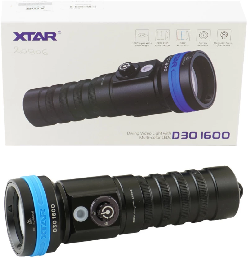 Φακός Κατάδυσης 1600lm D30 XTAR