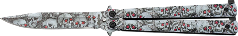 ΣΟΥΓΙΑΣ Albainox Albainox steel balisong. 3D Skulls