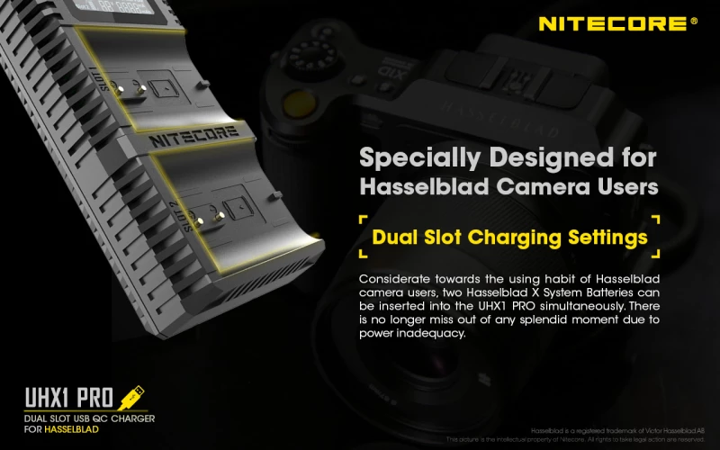 Φορτιστής Nitecore UHX1 Pro Hasselblad