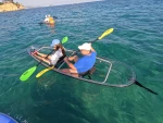 Serenus 2 θαλάσσιο διθέσιο διάφανο κανό SCK με κουπιά και καθίσματα