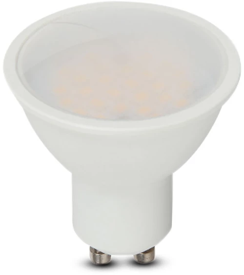 Λάμπα LED Spot GU10 Samsung chip SMD 5W Ψυχρό λευκό 6400K Λευκό σώμα (203)