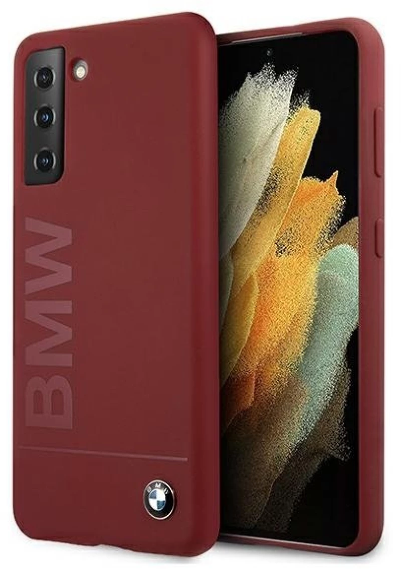Original Case BMW Hard Case Silicone Signature Logo BMHCS21MSLBLRE for Samsung Galaxy S21 Plus Red