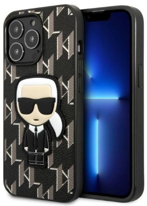 Karl Lagerfeld case for iPhone 13 Pro KLHCP13LPMNIKBK black hard case Monogram Iconic Karl