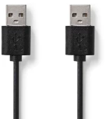Nedis USB 2.0 Cable USB-A male - USB-A male 1m (CCGT60000BK10) (NEDCCGT60000BK10)