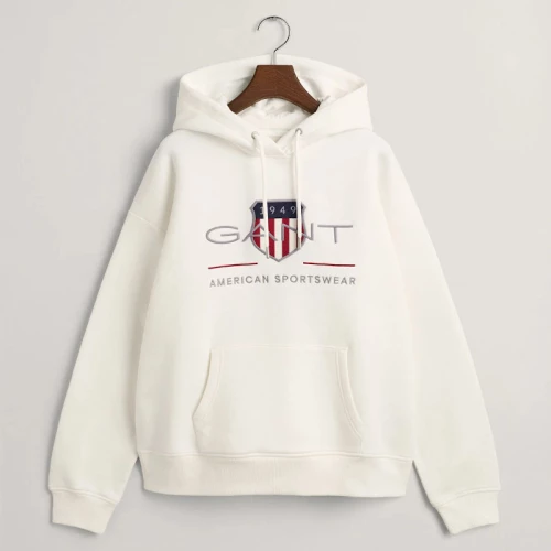 Μπλούζα φούτερ γυναικεία Gant Hoody Archive Shield Eggshell