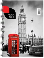 Τετράδιο Σπιράλ Α4 Salko Paper Megapolis 3Θ.90Φ (Διάφορα Σχέδια)