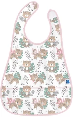 Kikka Boo Πλαστική Σαλιάρα Mε Θήκη Savanna Pattern 4Μ+ Pink 31303030038