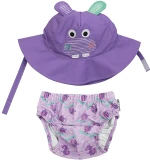 Zoocchini Σετ Μαγιό και Καπέλο UPF50  Hippo 12-24m ZOO12014L