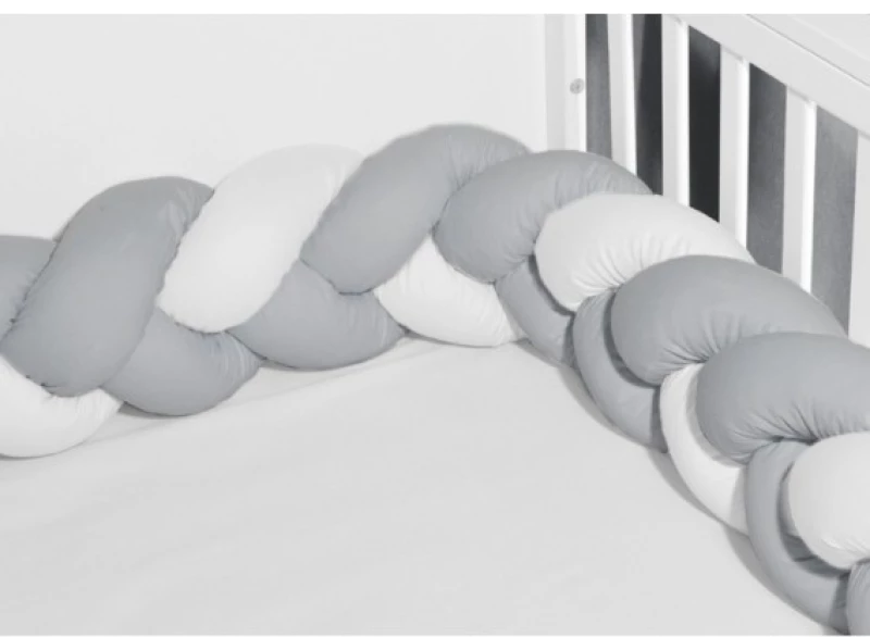 Baby Oliver Πάντα Πλεξούδα  Λευκό/Γκρι 20x200cm 46-6713/3150