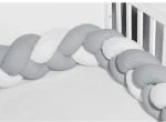 Baby Oliver Πάντα Πλεξούδα  Λευκό/Γκρι 20x200cm 46-6713/3150