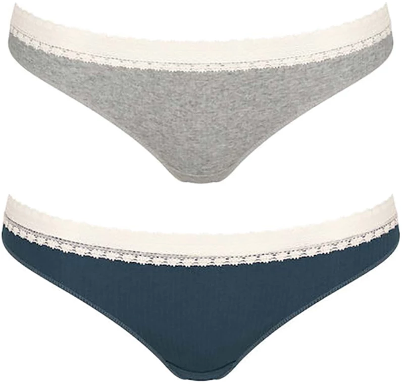 Sloggi Γυναικεία Slip Brazil 2Pack με Δαντέλα 10213087-M007 - Sloggi