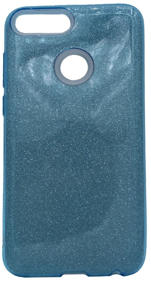 Θήκη TPU με αποσπώμενο Glitter για Huawei P Smart - γαλάζιο
