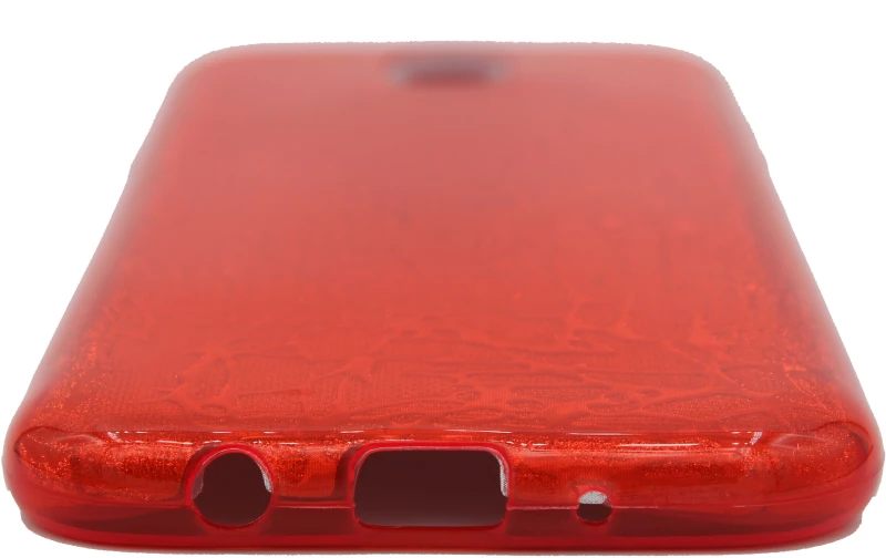 Θήκη TPU με αποσπώμενο Glitter για Samsung J7 2017 - κόκκινο