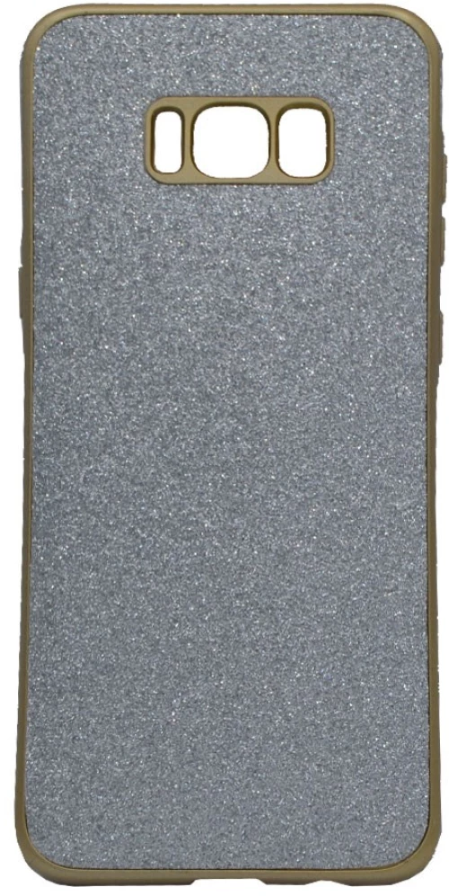 Θήκη σιλικόνης με εξωτερικό Glitter για Samsung S8 Plus - ασημί