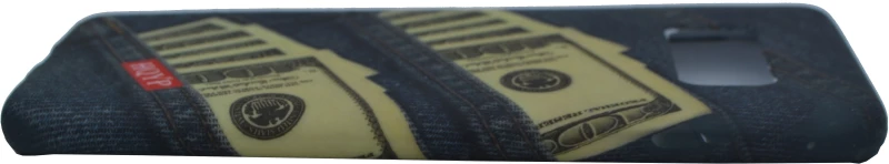 Θήκη σιλικόνης TPU HQYP σχέδιο τζιν 100 Dollars για Samsung S8