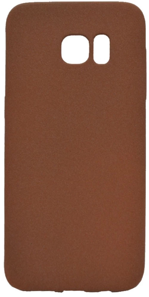 Θήκη σιλικόνης TPU Ultra Slim 0.3mm soft υφή mat για Samsung S7 Edge - καφέ