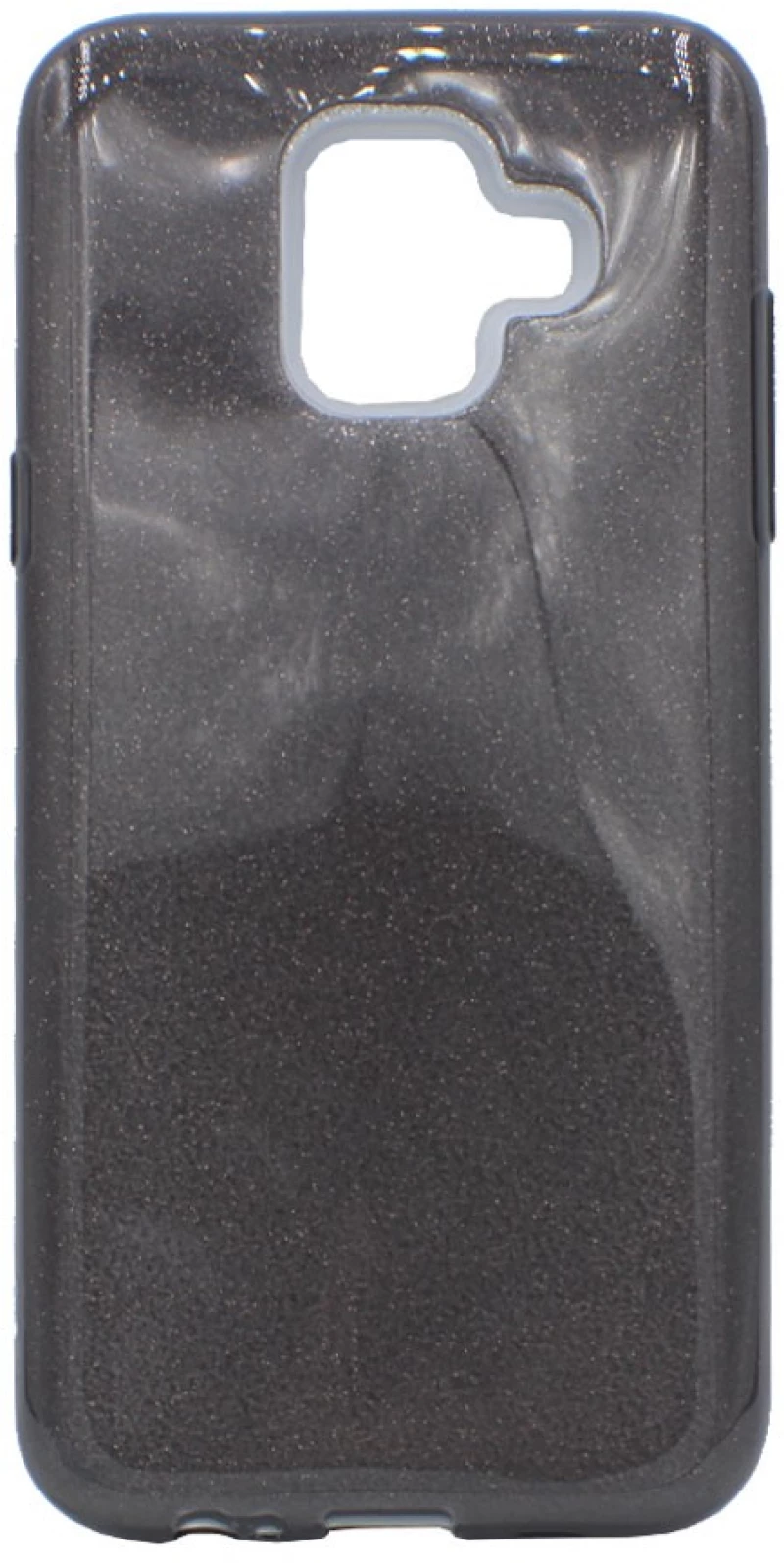 Θήκη TPU με αποσπώμενο Glitter για Samsung A6 2018 - μαύρο