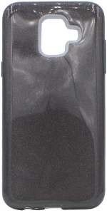 Θήκη TPU με αποσπώμενο Glitter για Samsung A6 2018 - μαύρο