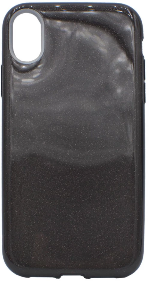 Θήκη TPU με αποσπώμενο Glitter για iPhone XR - μαύρο