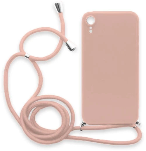 Θήκη Σιλικόνης Crossbody για Apple iPhone XR - Μπεζ