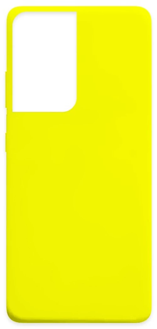 Θήκη σιλικόνης TPU Ultra Slim 0.3mm soft mat για Samsung Galaxy S21 Ultra - Κίτρινο