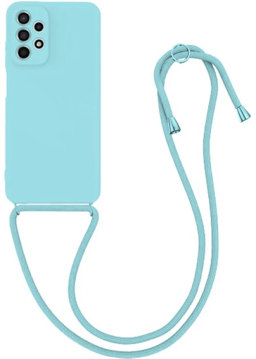 Θήκη Σιλικόνης Crossbody για Samsung Galaxy A13 / A04s - Γαλάζιο