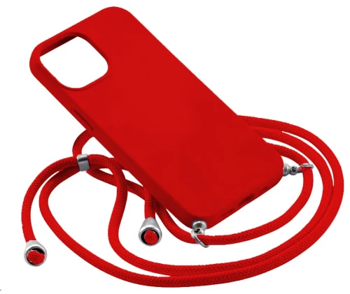 Θήκη Σιλικόνης Crossbody για Apple iPhone 13 Mini - Κόκκινο