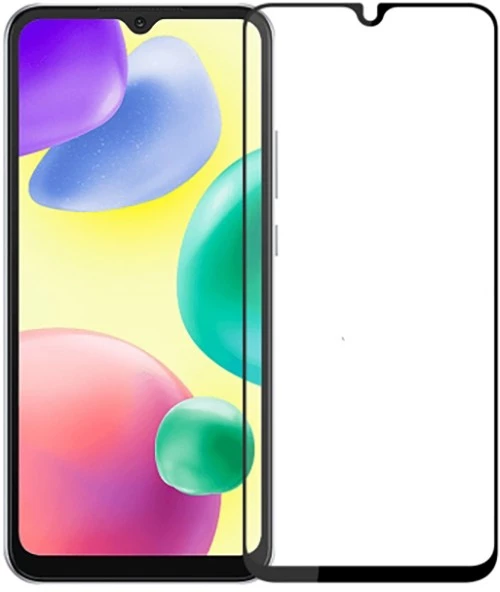 3D Tempered Glass Full Cover & Full Glue για Xiaomi Redmi 10C - Μαύρο