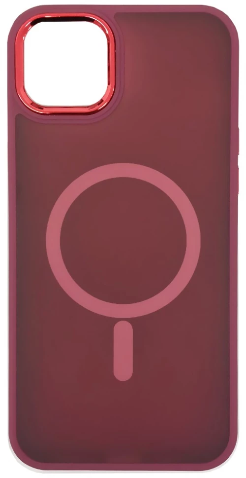 Θήκη σιλικόνης Magnetic Back Cover για Apple iPhone 14 Plus - Κόκκινο