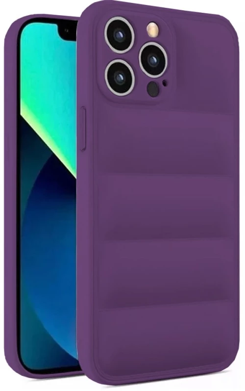 Θήκη Puffer για Apple iPhone 14 Pro - Σκούρο Μωβ