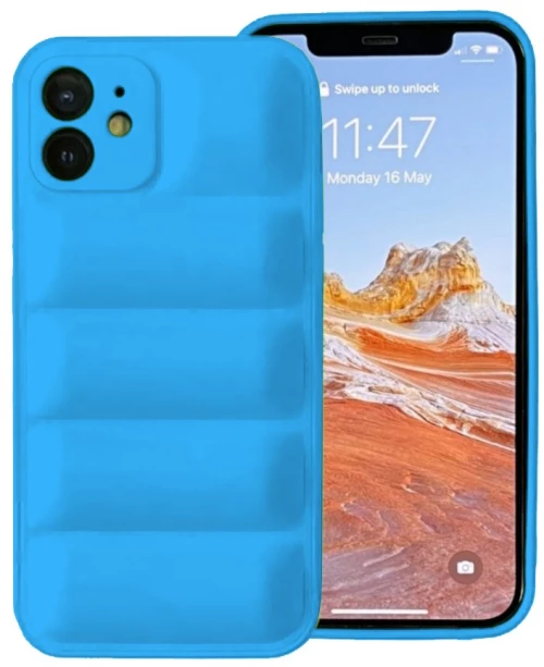 Θήκη Puffer για Apple iPhone 12 / 12 Pro - Μπλε