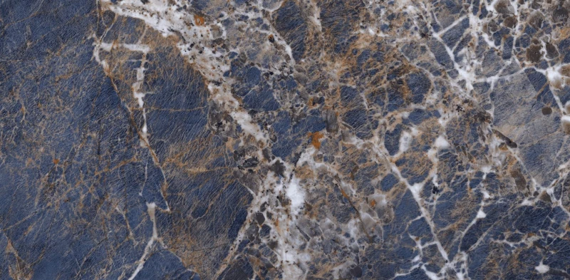 Πλακάκι Γρανίτης Δαπέδου Volutas Blue Γυαλιστερό Rectified 60x120