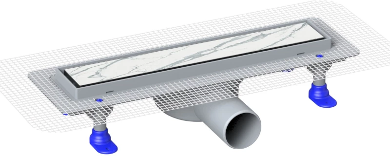 Κανάλι Ντουζ 50cm με Αναστρεφόμενη Σχάρα Inox 4027