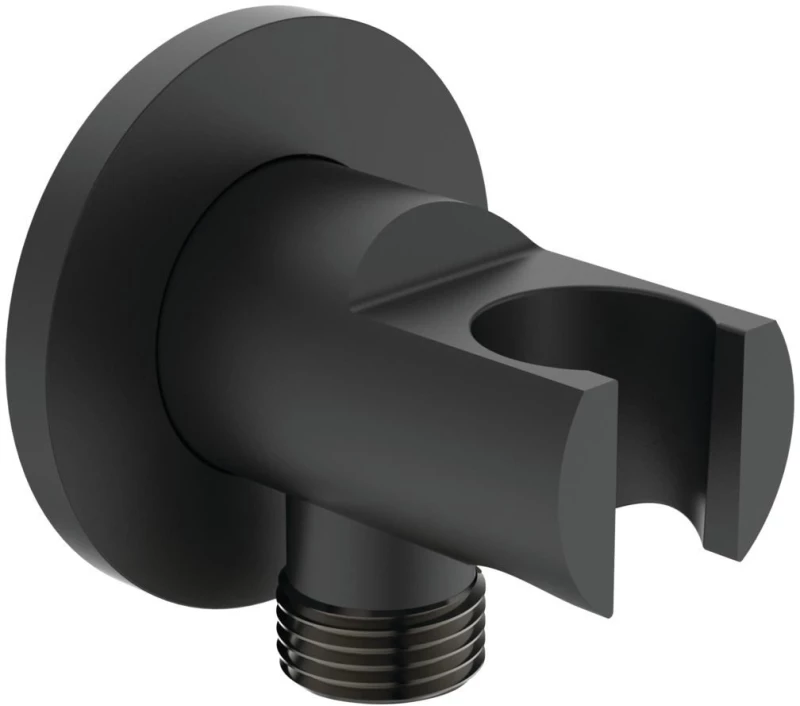 Παροχή υδροληψίας με στήριγμα Idealrain στρογγυλή Silk Black Ideal Standard