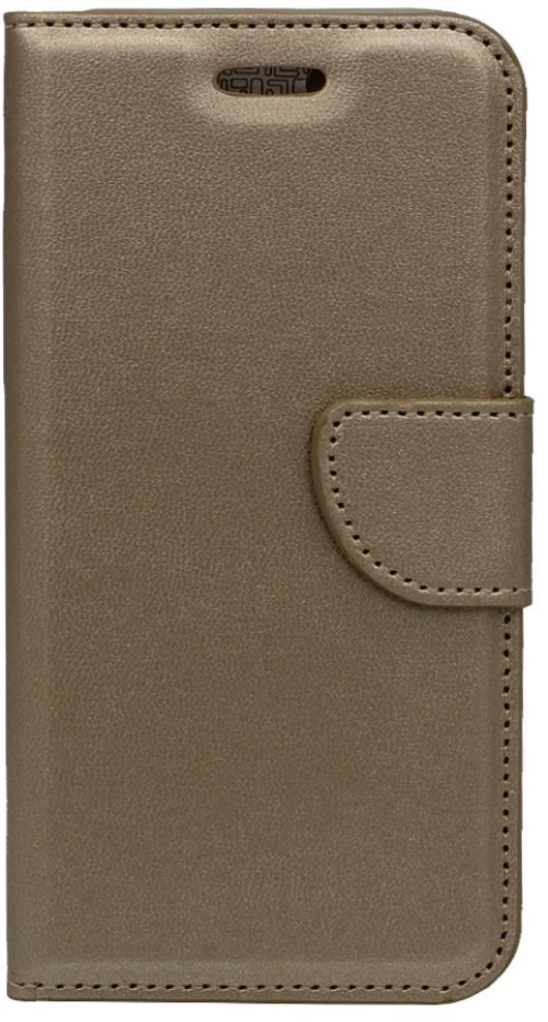 Θήκη flip με υποδοχή καρτών και δυνατότητα STAND για Huawei Y5 ii - χρυσό