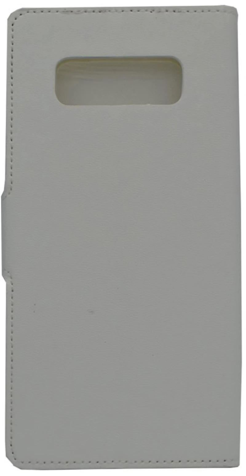 Θήκη flip με υποδοχή καρτών και δυνατότητα STAND για Samsung Note 8  - λευκό