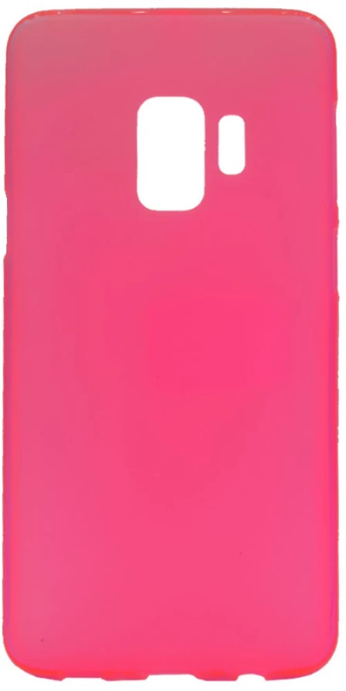 Θήκη TPU διάφανη με mat πλάτη για Samsung S9 - ροζ