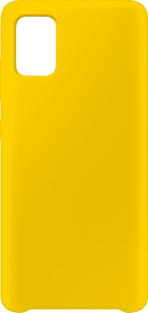 Θήκη σιλικόνης TPU Ultra Slim 0.3mm soft υφή matte για Samsung A51 - Κίτρινο