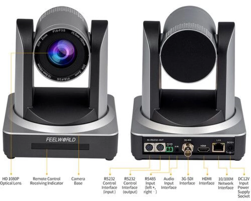 FeelWorld POE20X SDI/HDMI PTZ Camera With 20x Optical Zoom