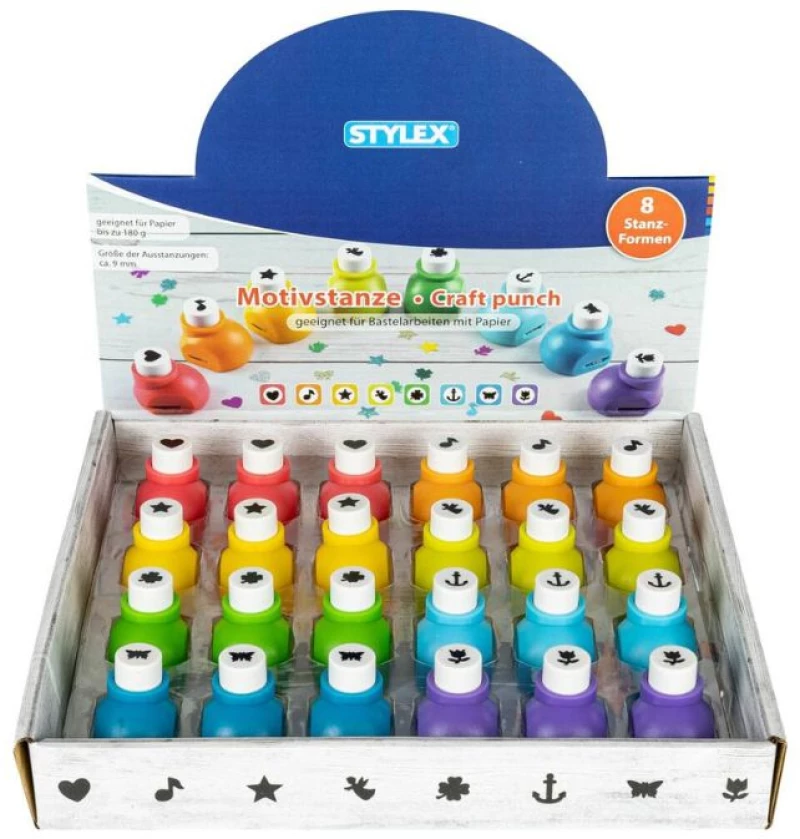 Μίνι Περφορατέρ 1 Οπής Stylex Craft Punch Ø1cm 2.5x3.2x3.5cm Πράσινο 42620