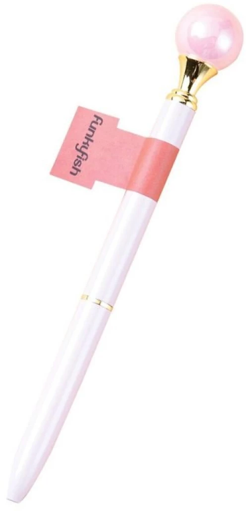 Στυλό Ballpoint με Μαύρο Μελάνι Funkyfish Pearl 0.7mm Λευκό 300-30102