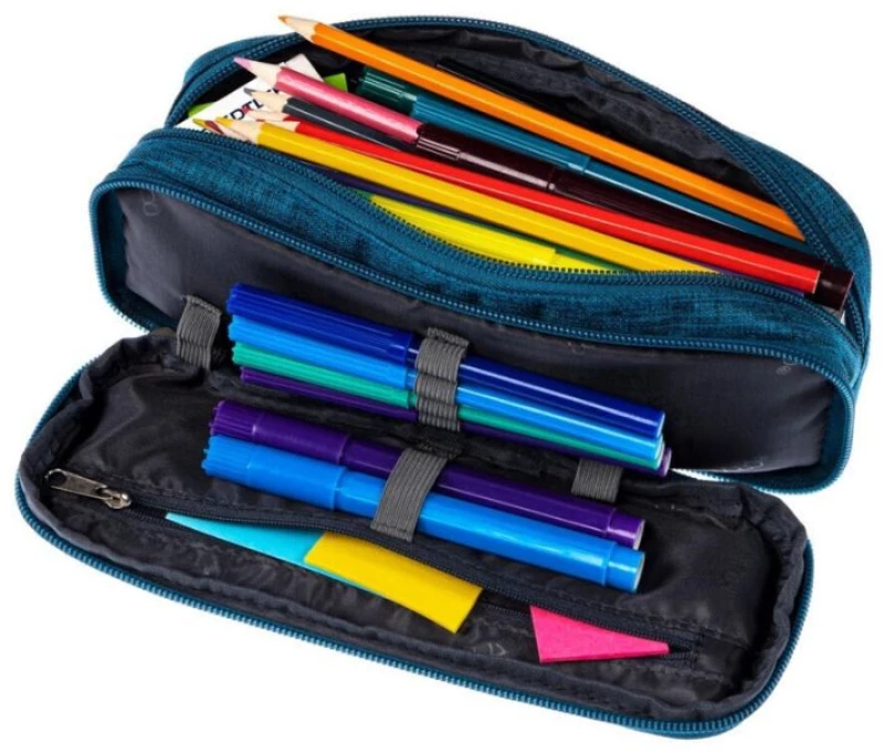 Κασετίνα με 2 Θήκες Polo Duo Box Jean 7x8x23cm Μωβ 937004-4702