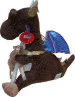 Λαμπάδα Dino 32cm (Kαφέ)