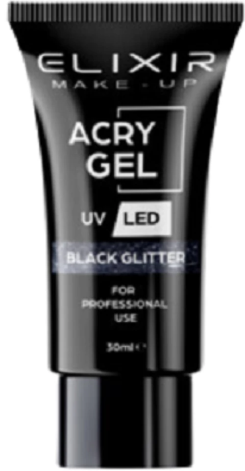 ACRYGEL #715 – BLACK GLITTER