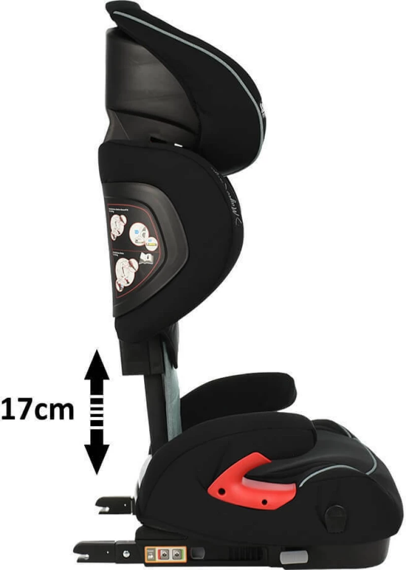 Bebe Stars Καθισματάκι Αυτοκινήτου Magic 15-36 kg με Isofix Mint Black